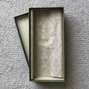 Authentic Gucci Embossed Box with tissue.